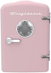 Frigidaire EFMIS171 Retro Mini Portable Personal Fridge - Ideal for Home, Office or Dorm - Includes Carrying Handle, AC/DC Wall/Car Charger (Pink)
