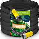LAVEVE 100FT Flat Soaker Hose, Heavy Duty Garden Watering Hose, Flexible Leakproof Drip Irrigation Hose Saves 80% Water for Lawn, Flower Beds, Vegetable Field (50FT x 2 Pack)