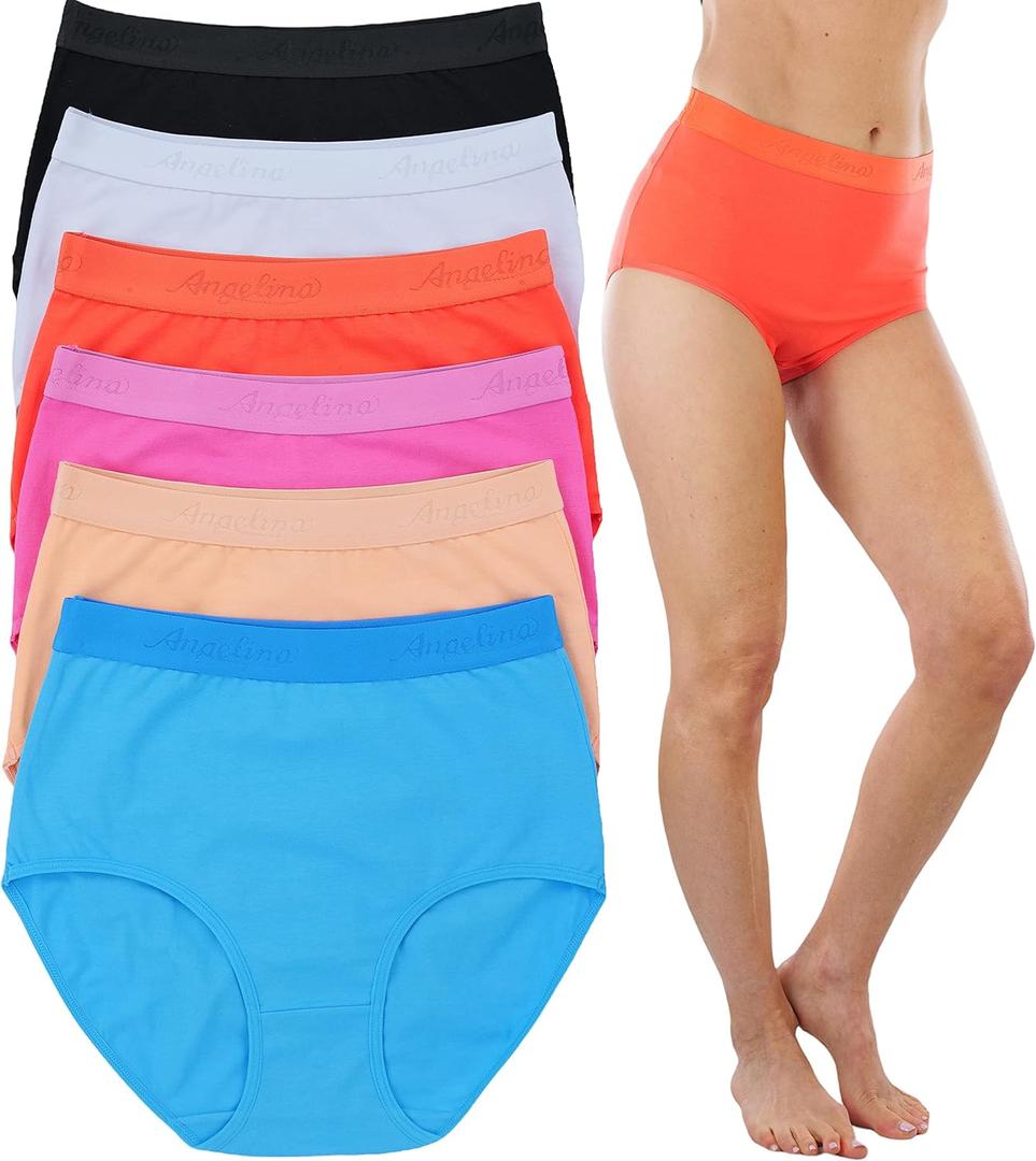 Solid Bikini Underwear  7 pack colorful underwear (Large)