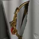 Gold Arch Bow Mirror, 25"x16" Vintage Mirror with Metal Frame