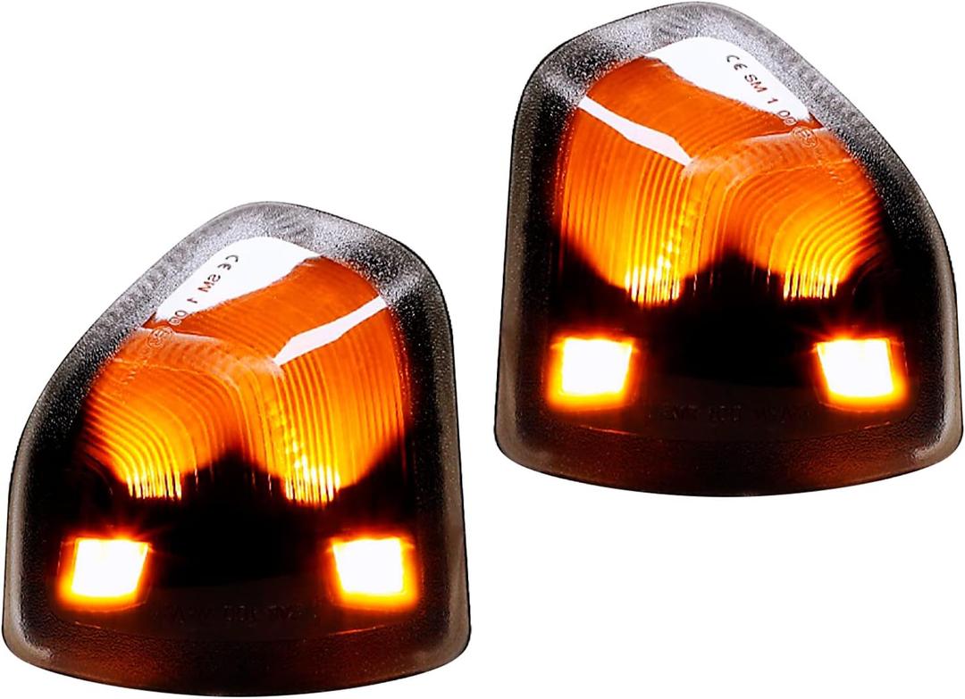 68302828AA 68302829AA Left and Right LED Side Mirror Turn Signal Light Replacement for 2010-2018 Dodge Ram 1500 2500 3500 4500 5500, 2 Pcs (Smoked Cover Lens)