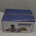 GANIZA Food Processors, Electric Food Chopper with Meat Grinder & Vegetable Chopper - 2 Bowls (8 Cup+8 Cup) with Powerful 450W Copper Motor - Includes 2 Sets of Bi-Level Blades for Fruits/Meat/Nuts (Black)