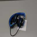 AILIHEN C8 Headphones Wired, On-Ear Headphones with Microphone and Volume Control Foldable Corded Stereo 3.5mm Headset for Smartphones Chromebook Laptop Computer PC Tablets Travel(Black/Blue) (Medium)