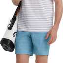 Rouen Men's Polo Shirts Short Sleeve Dry Fit Performance Wicking Moisture Causal Striped Collared Golf Shirts for Men (Pink, S)