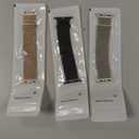 3 Pack Mesh Metal Band Compatible with Apple Watch Band 44mm 45mm 46mm 49mm, Stainless Steel Magnetic Loop Strap for iWatch Ultra 3 2 1 Series 11/10/9/8/SE/7/6/5/4/3 Men Women (D-Champagne Gold/Black/Starlight)