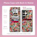 Bemal for Samsung Galaxy S24 Ultra Wallet Case with Card Holder, Fashion Printed, RFID Blocking, PU Leather Kickstand, Magnetic Closure, Shockproof Phone Cover for Women Men, Flower Garden