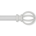 Lumino Cage Single Curtain Rod Set, 5/8" Diameter - Starting at $14.99 - (With Multiple Color Options), Curtain Rod, Drapery Rod, Decorative Rod, Décor, White, 30-84" Width
