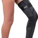 Caspe Leg Compression Sleeve With Strap, Full Length Thigh Knee Calf Support, Knee Compression Sleeve Women & Men, Full Leg Support for Light Recovery, Daily Wear