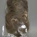 SARLA 2PCS Messy Hair Bun Hair Pieces Wavy Curly Synthetic Updo Fake Scrunchies Ponytail Extension for Women Sand