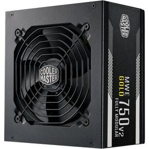Cooler Master MWE Gold 750 V2 Fully Modular Power Supply 750W 80+ Gold Certified PSU, Dual EPS Connectors, Semi-Fanless Low Noise Design, Flat Black Cables, Reliable ATX Gaming PSU