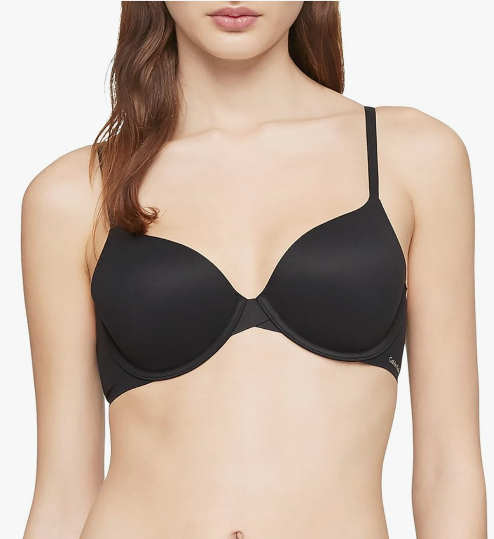 Calvin Klein Women's Perfectly Fit Memory Touch T-Shirt Bra, Black,36 B