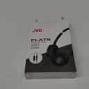 JVC Flats On-Ear Wired Headphones - Flat Foldable Design - 30mm Driver for Powerful Sound - Soft Ear-Pads for Comfort  Steel Headband - Lightweight & Portable - PC/Laptop/Gaming - 3.5mm Slim Plug (Adjustable, Black)