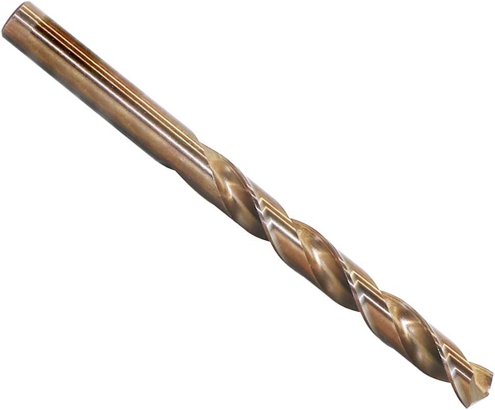 13.5mm Metric M35 Cobalt Steel Extremely Heat Resistant Twist Drill Bit of 1pcs with Straight Shank to Cut Through Hard Metals Such as Stainless Steel and Cast Iron, 5% Cobalt M35 Grade HSS-CO