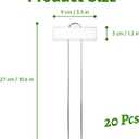 20 PCS Metal Plant Labels for Outdoor Garden Weatherproof, Reusable Metal Plant Markers, for Plants Herb Seedlings Flowers (White)