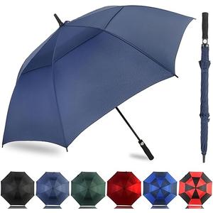 LLanxiry Extra Large Golf Umbrella, Windproof & Heavy Duty, Double Canopy Vented Automatic Open Umbrellas for Rain & Wind, Oversized Umbrella for Golf, Outdoor Sports, and Travel