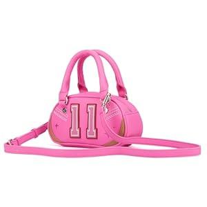 Paris Hilton Mini Varsity Bowler Satchel Hand Bag Purse with Removable Strap Vegan Leather