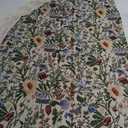 SUTAVIA French Floral Tablecloth Hand-Made Cotton Fabric with Lace Vintage Berry Garden Pattern Tabletop Sofa Cover Blanket for Home Holiday Party Decor (Red Floral, Oval, 60"x102"