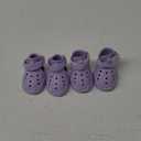 Dog Shoes, Dog Sandals for Hot Pavement, Non-Slip Waterproof Dog Booties for Winter Snowy Day and Summer, Adjustable Straps Easy-Clean Beach Outdoor Pet Boots Rugged Sole-4Pcs Purple (Size 4:2.24''x1.73'')(L*W))