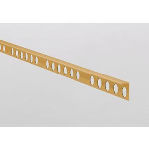 Novosuelo 3/8 in. x 96 in. Aluminum Tile Edging Trim (Matt Gold)