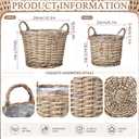 2 Pcs Fall Woven Basket Planter, Rattan Basket, Autumn Wicker, 10, 8''