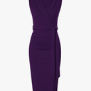 GRACE KARIN Women's Wear to Work Sleeveless Ruched Bodycon Office Pencil Midi Dresses with Belt, size 8