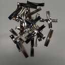 Hotop 30 Pieces Hair Clip, Open Center Domed Metal Barrettes, Assorted Colors (Black, Brown, Silver), Universal Size, Lightweight, Durable, for Girls and Women