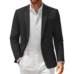 Vssjavun Blazer for Men Casual Suit Jackets Lightweight Sport Coat One Button Slim Fit Suits (Brown, M)