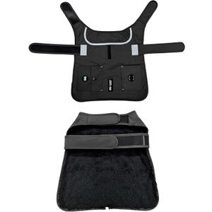 Joyride Harness FrostFlex Dog Winter Jacket - Fleece Lined & Water-Resistant - Snowsuit with Pockets for Treats & Poop Bags - Durable Cold Weather Dog Coat - Black Onyx-M