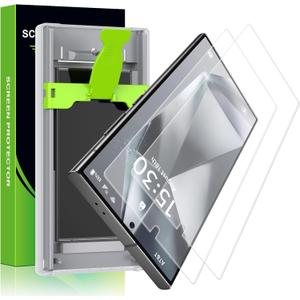 Esanik 2 Pack Matte PET Screen Protector for Samsung Galaxy S24 Ultra [6.8 Inch], Auto-alignment, Anti-Glare & Anti-Fingerprint, PET Film [Non-Glass], Fingerprint ID Compatible, Smooth as Silk