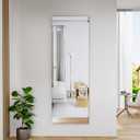 51"x16" Frameless Full Length Wall Mirrors,Rectangular Mirror Full Length Wall Mounted,Tall Full Body Mirrors with Beveled,Suitable for Living Rooms and Bedrooms