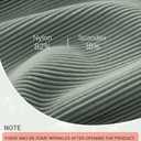 ODODOS Seamless Halter Crop Tops for Women Ribbed Soft V Neck Open Back Cropped Tank Top, 1-Pack, Green Milieu, Medium-Large (Gray)