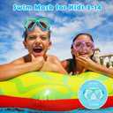 Freela 2 Pack Kids Swim Goggles Mask for Boys Girls 3-14, Tempered Glass Lens 180 HD View with Nose Cover for Pool Beach