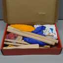 Kids Cleaning Set, 8 Pcs Wooden Housekeeping Play Set Includes Broom Mop Duster Dustpan Brushes Rag and Organizing Stand, Cleaning Toys Gift for Toddlers Girls Boys Age 3-6, Solid Beech Wood