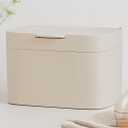 KAZAI. Compost Bin Kitchen 'Elin' | 1.2 GAL / 4.5L Countertop Compost Bin with Lid & Carbon Filter | Odor-Free, Dishwasher Safe, with Inner Bucket | Small Indoor Kitchen Composter | Taupe