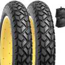 2-PCS 20" Heavy Duty Fat E-Bike Tires 20 x 4.0/102-406 20 x 3.0 and Heavy Duty Bike Tubes Scharder Valve Compatible with 20x4.0 20x3.0 E-Bike All-Terrain Directional Tread Bicycle Tires and Tubes