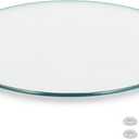 24 inch Round Glass Table Top - Clear Tempered Glass Surface Protector - Safe Pencil Polished Edge - Coffee, Dining and End Table