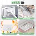 Mini Mop with 5 Magic Cleaning Cloths, 360 Rotating Lazy Mop for Quick Wet & Dry Floor Cleaning, Whole House Lightweight Swob Set