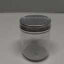 novelinks 8 oz Clear Plastic Jars with Airtight Lids, 16 Pack Plastic Mason Jars with Lids 8oz, Refillable Storage Slime Containers & Small Spice Jar for Kitchen Organization (16 Pack,Silver)