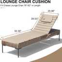 Crestlive Products Chaise Lounge Cushion Outdoor Set of 2, Foldable Waterproof Pool Lounge Chair Cushions with Straps, Lounger Cushions for Outdoor Furniture, 80''Lx26''W (Beige)