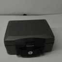 SentrySafe Fireproof and Waterproof Safe, Black Portable Lock Box with Key Lock and Carrying Handle for Money, Passport, Exterior: 14.3 in W x 13 in D x 6.1 in H, ‎H0100