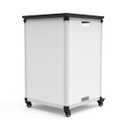 Classroom Basics MBSCB01 Modular Classroom Bookshelf, Narrow Mobile Storage Cabinet with Adjustable Shelves, Steel Frame, 1.5" Swivel Casters with Locking Brakes, 18.25"W x 18.25"D x 29"H