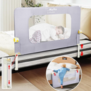 Q-MIULIKE Baby Bed Rail for Toddlers Crib Guard Rail Smooth Flip-Down Safety Rail Guards for 14 Height Adjustable, Toddlers Bed Rails for Full King Queen Twin Bed for 31.5''，1 Piece