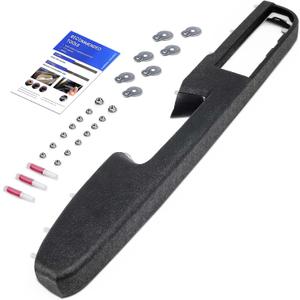 80994 Front Left Driver Side Armrest Repair Kit Fit for Chevy Silverado Suburban Tahoe Avalanche For GMC Sierra Yukon 2010-2014 Door Panel with Release Handle Above Armrest 27In - Black - GM# 84127280