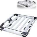 Roof Basket, Anti-Rust Aluminum Roof Basket, Universal Rooftop Cargo Carrier, Suitable for roof Racks, Equipped with crossbars,63"x43"x6",250lb Supports, Large Version (Silver)