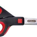 Stanley 8 Inch All-Purpose Ergonomic Scissor (SCI8EST-RED), Red/Black