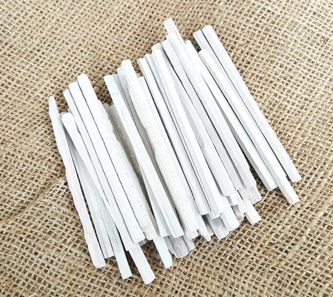 Thin Slate Chalk Pencils (2KG) Natural White Limestone Sticks Edible-Grade Slate Chalk Bars For Craft, Collection, or General Use