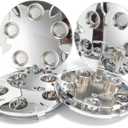 4Pcs 7.02in / 178.3mm Car Wheel Center Caps for 1999-2004 S10 Xtreme 2001-2004 Blazer Xtreme Chrome Outer 7.02 in, Inner 6.2 in Snap-On Hub Caps