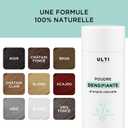 Hair fibers (25g) for thinning hair - Hair Thickening - Instant Full Hair, 100% Natural - Premium french formula - for Women & Men - Hair Powder (Dark Brown)