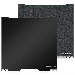 355x346mm Double-Sided PEI Build Plate for Bambu Lab H2S/H2D, Black Smooth & Textured Flexible Spring Steel Plate, PLA PLA+ TPU Low Temp Printing Bed
