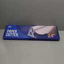 DIY Crew 24 Inch Paper Roll Dispenser and Cutter - Heavy-Duty Wall Mountable, Non Slip Tabletop - Kraft, Freezer, Butcher Paper - Up to 1000ft Rolls (Silver)